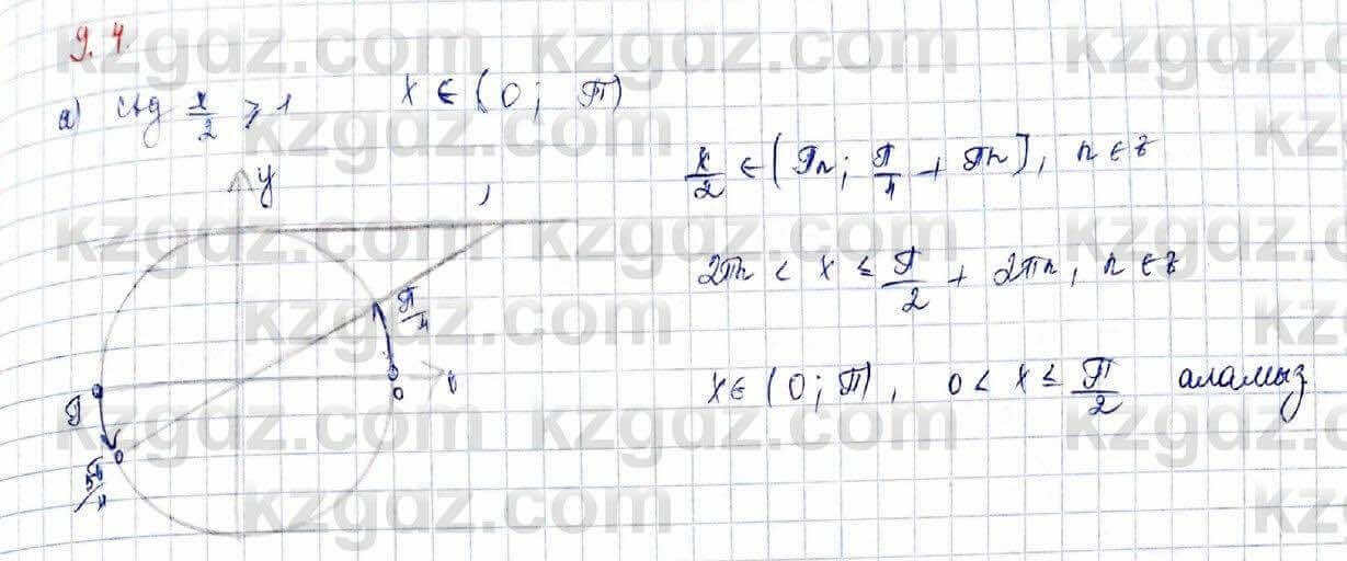 Алгебра (Обще-гуманитарное направление) Абылкасымова 10 ОГН класс 2019 Упражнение 9.4