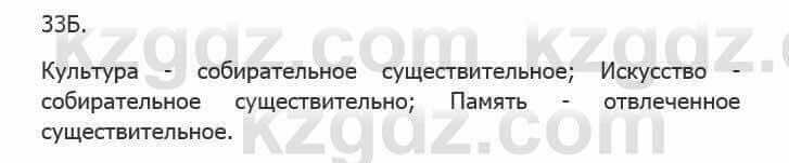 Русский язык Сабитова З. 5 класс 2017 Упражнение 33Б