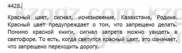 Русский язык Сабитова З. 5 класс 2017 Упражнение 442Б