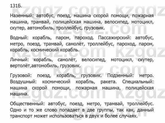 Русский язык Сабитова З. 5 класс 2017 Упражнение 131Б