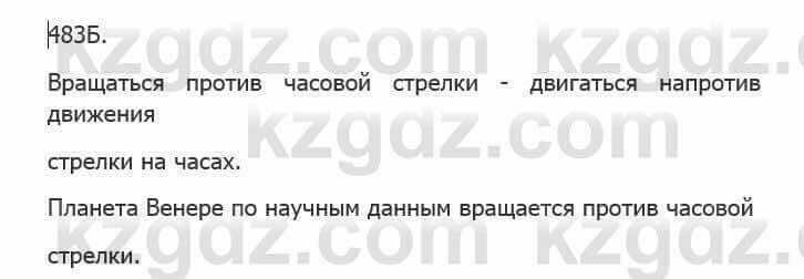 Русский язык Сабитова З. 5 класс 2017 Упражнение 483Б