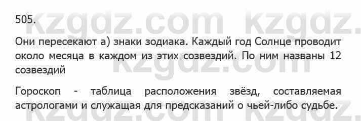 Русский язык Сабитова З. 5 класс 2017 Упражнение 505