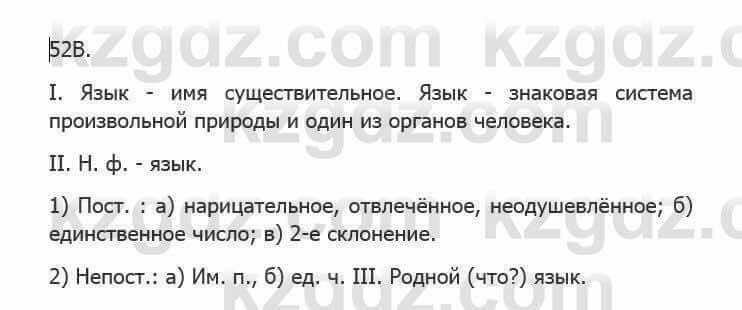 Русский язык Сабитова З. 5 класс 2017 Упражнение 52В