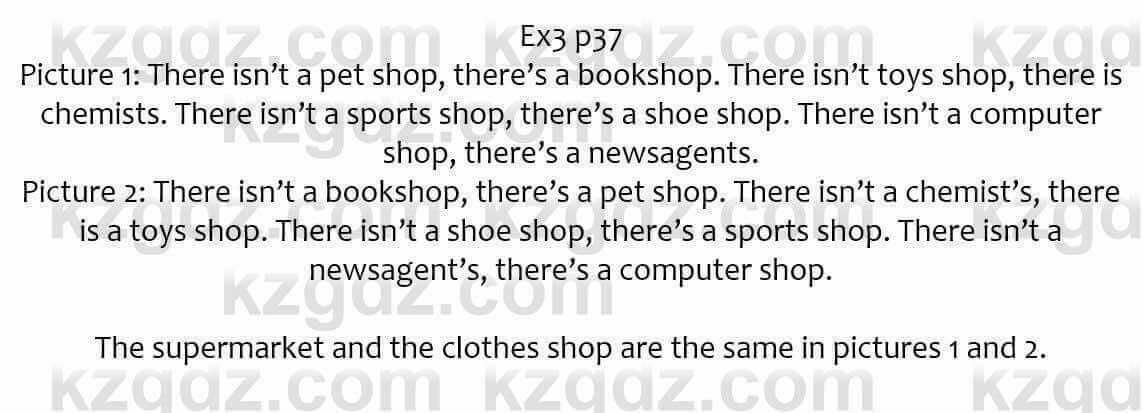 Английский язык (English Plus. Grade 5. Student books) Ben Wetz 5 класс 2019 Упражнение Ex3 p37