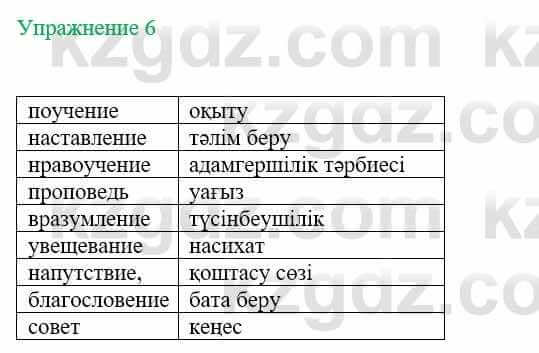 Русский язык и литература (Часть 1) Жанпейс У. 8 класс 2018 Упражнение 6