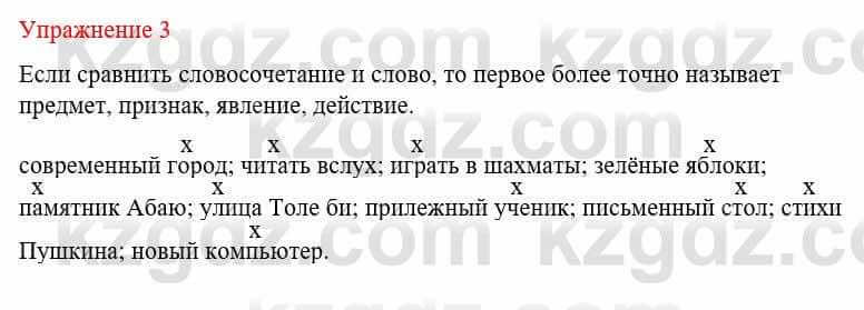 Русский язык и литература (Часть 1) Жанпейс У. 8 класс 2018 Упражнение 3