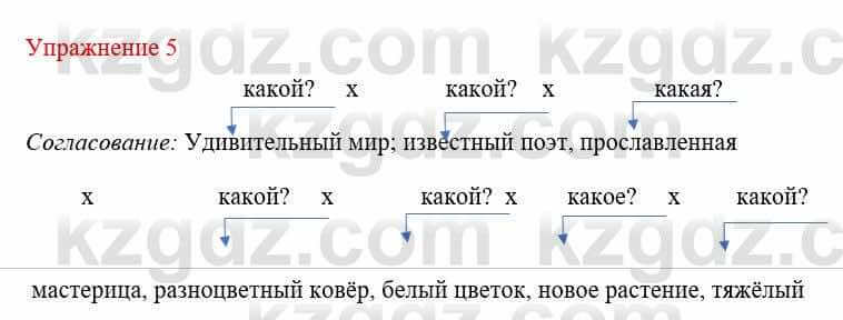 Русский язык и литература (Часть 1) Жанпейс У. 8 класс 2018 Упражнение 5