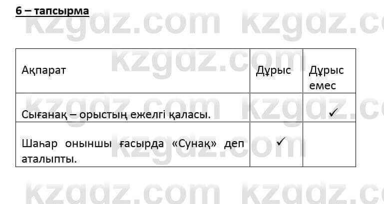 Казахский язык и литература (Часть 2) Оразбаева Ф. 6 класс 2018 Упражнение 6