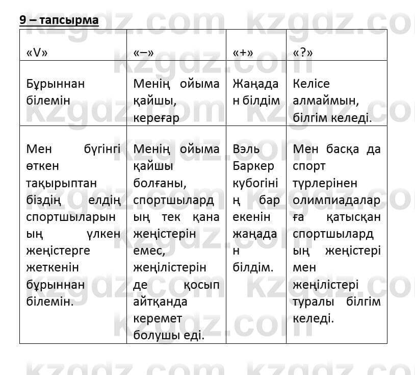 Казахский язык и литература (Часть 2) Оразбаева Ф. 6 класс 2018 Упражнение 9