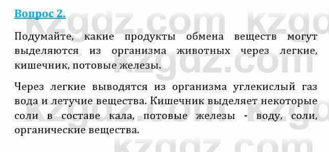 Естествознание Абдиманапов Б.Ш. 6 класс 2018 Вопрос 2