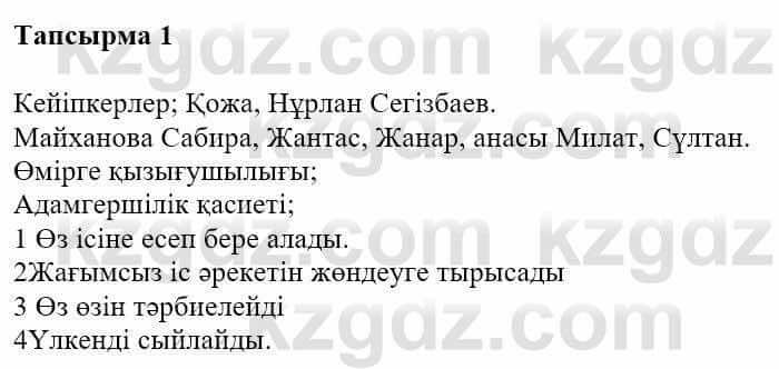 Казахская литература Турсынгалиева С. 5 класс 2017 Упражнение 1