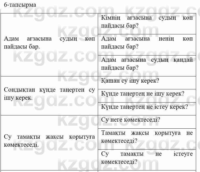 Казахский язык и литература (Часть 1) Оразбаева Ф. 5 класс 2017 Упражнение 6