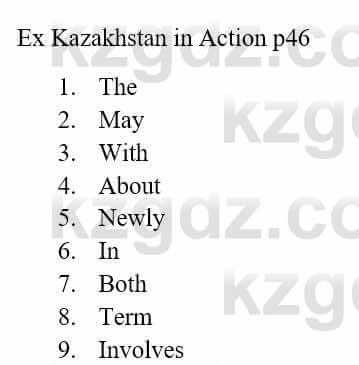 Английский язык (Action for Kazakhstan Grade 11 (Science Schools) Student`s book) Jenny Dooley 11 ЕМН класс 2020 Упражнение 5