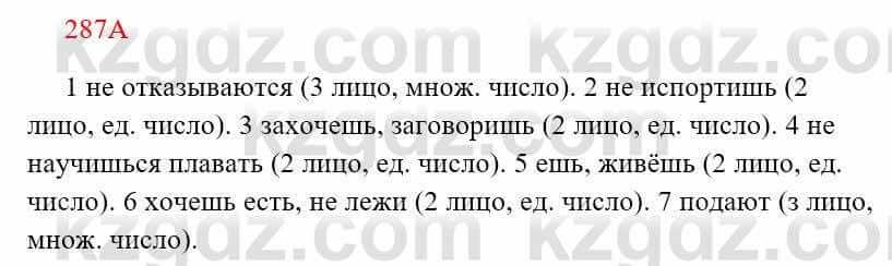 Русский язык Сабитова З. 8 класс 2018 Упражнение 287А