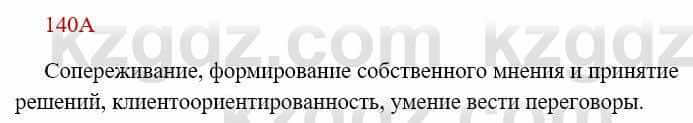 Русский язык Сабитова З. 8 класс 2018 Упражнение 140А