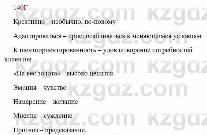 Русский язык Сабитова З. 8 класс 2018 Упражнение 140Г