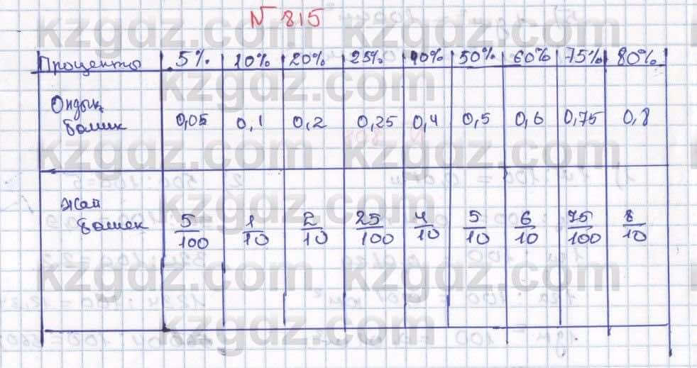 Математика ⁠Абылкасымова 5 класс 2017 Упражнение 815