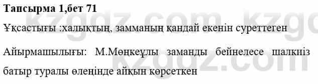 Казахская литература Тұрсынғалиева С. 8 класс 2018 Применение 1