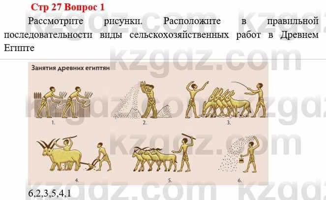 Всемирная история Букаева Б. 5 класс 2017 Вопрос стр.27.1