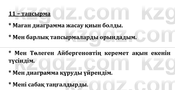 Казахский язык и литература (Часть 1) Оразбаева Ф. 8 класс 2020 Упражнение 11