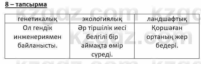 Казахский язык и литература (Часть 2) Оразбаева Ф. 8 класс 2020 Упражнение 8