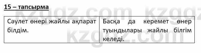 Казахский язык (ЖМБ) Даулетбекова Ж. 10 ЕМН класс 2019 Упражнение 15