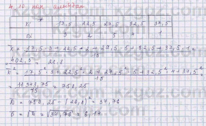 Алгебра Шыныбеков 8 класс 2018 Упражнение 4.10