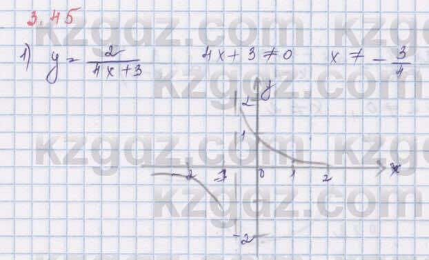 Алгебра Шыныбеков 8 класс 2018 Упражнение 3.45