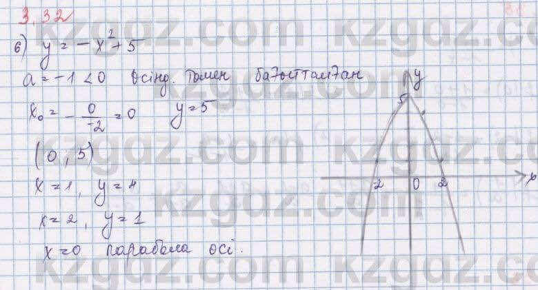 Алгебра Шыныбеков 8 класс 2018 Упражнение 3.32