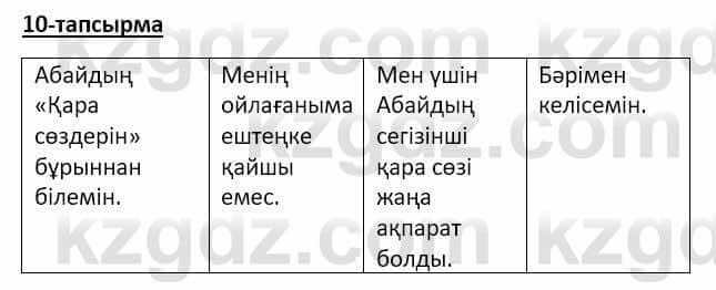 Казахский язык Аринова 6 класс 2018 Упражнение 10