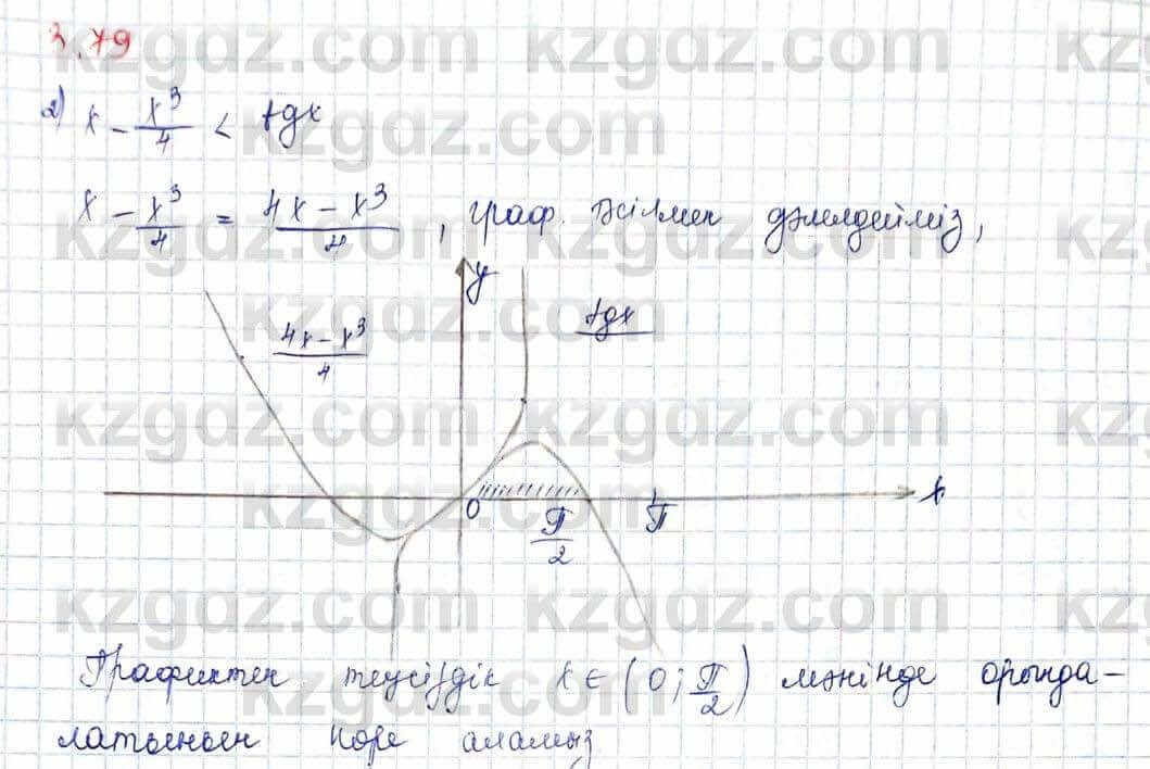 Алгебра Шыныбеков 10 ЕМН класс 2019 Упражнение 3.79