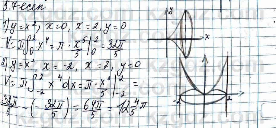 Алгебра Абылкасымова 11 ЕМН класс 2020 Упражнение 5.7