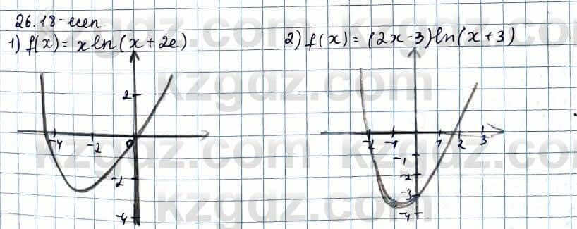 Алгебра Абылкасымова 11 ЕМН класс 2020 Упражнение 26.18