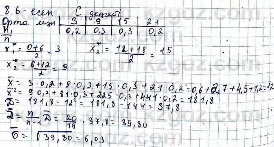 Алгебра Абылкасымова 11 ЕМН класс 2020 Упражнение 8.6