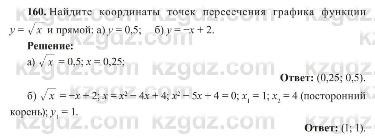 Алгебра Солтан 8 класс 2020 Упражнение 160