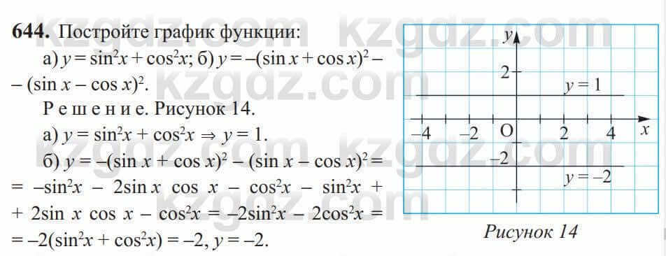 Алгебра Солтан 9 класс 2020 Упражнение 644