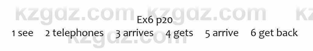 Английский язык (Excel for Kazakhstan (Grade 7) Student's book) Вирджиниия Эванс 7 класс 2017 Упражнение Ex6 p20