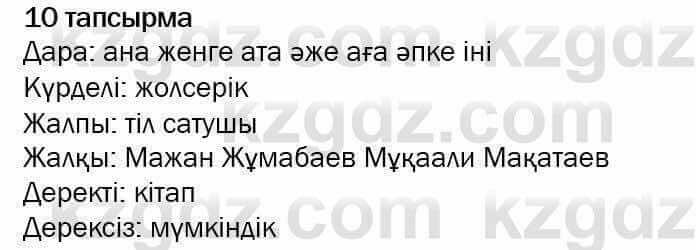 Казахский язык и литература Оразбаева 7 класс 2017 Упражнение 10