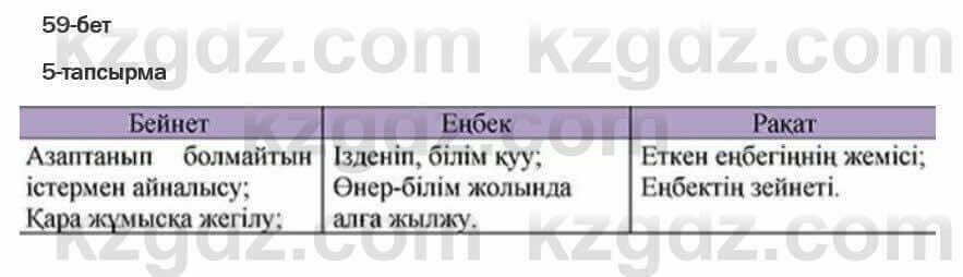 Казахская литература Актанова 6 класс 2018 Упражнение 5