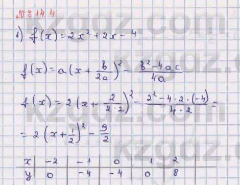 Алгебра Абылкасымова 8 класс 2018 Упражнение 14.4