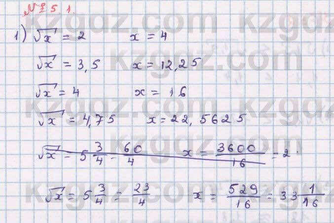 Алгебра Абылкасымова 8 класс 2018 Упражнение 5.1